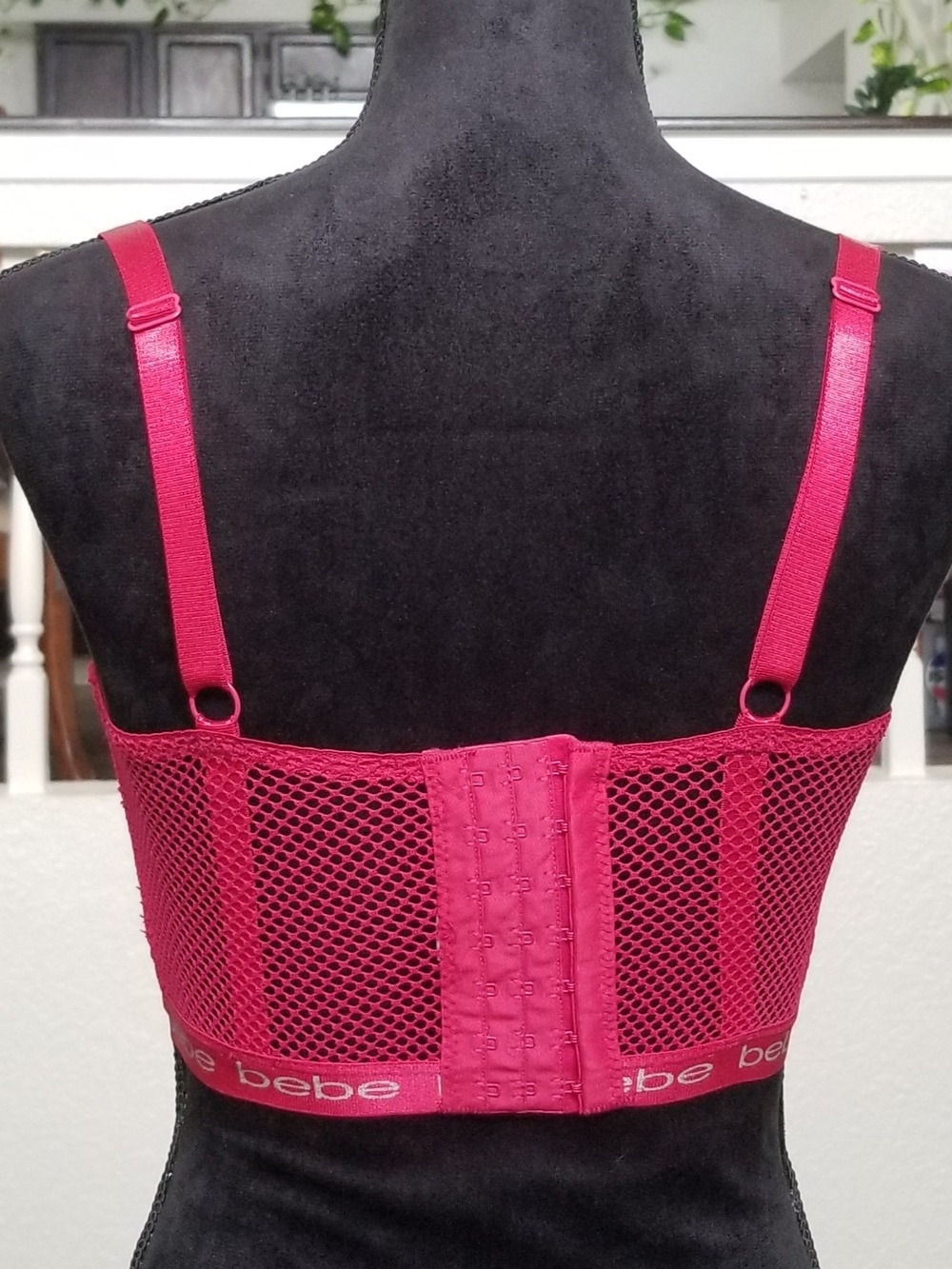 34DD bebe Fuchsia Lace Longline Bra - Picture 6 of 16